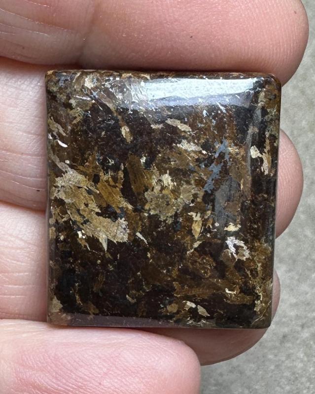 Rectangle 27x24mm Bronzite Cabochon 24