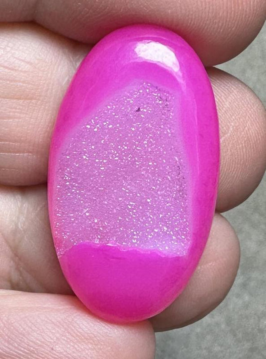 Oval 30x17mm Druzy Window Agate Cabochon 33