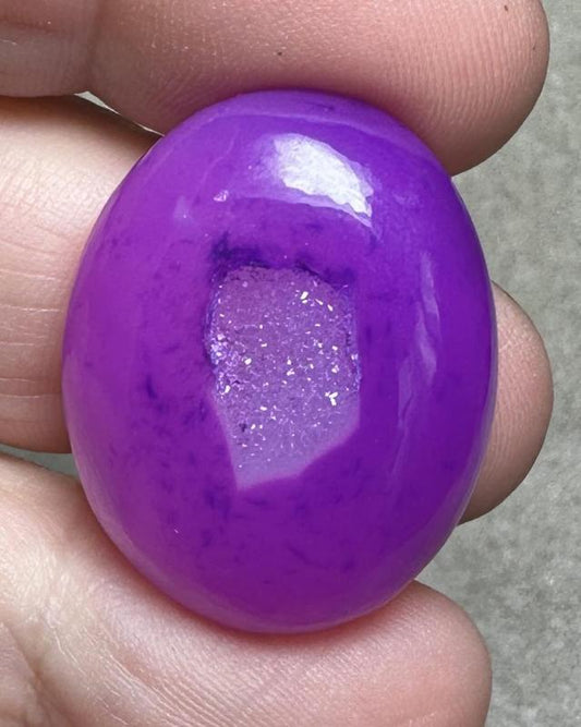 Oval 28x22mm Druzy Window Agate Cabochon 41