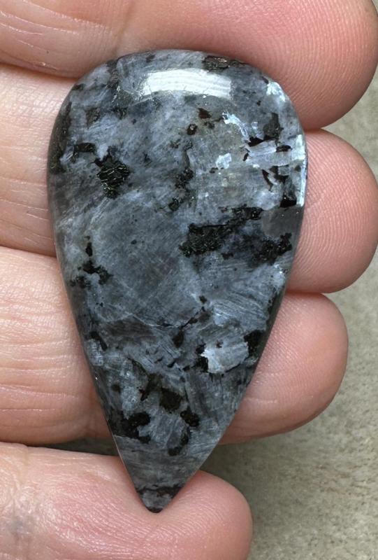 Teardrop 41x22mm Larvikite Cabochon 44