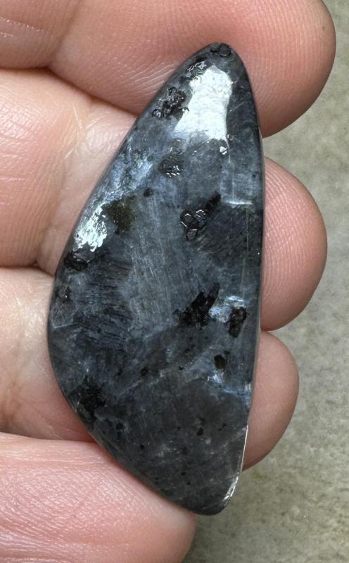 Freeform 37x17mm Larvikite Cabochon 46