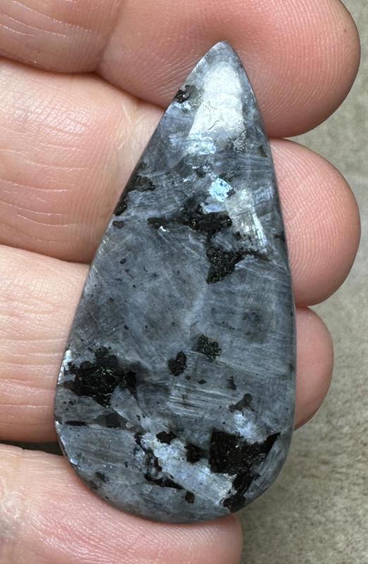 Teardrop 43x21mm Larvikite Cabochon 48