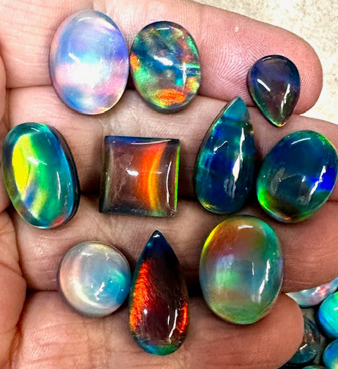 10x Mixed Aurora Opal Cabochon Pack