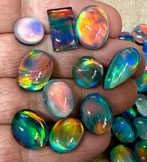 10x Mixed Aurora Opal Cabochon Pack