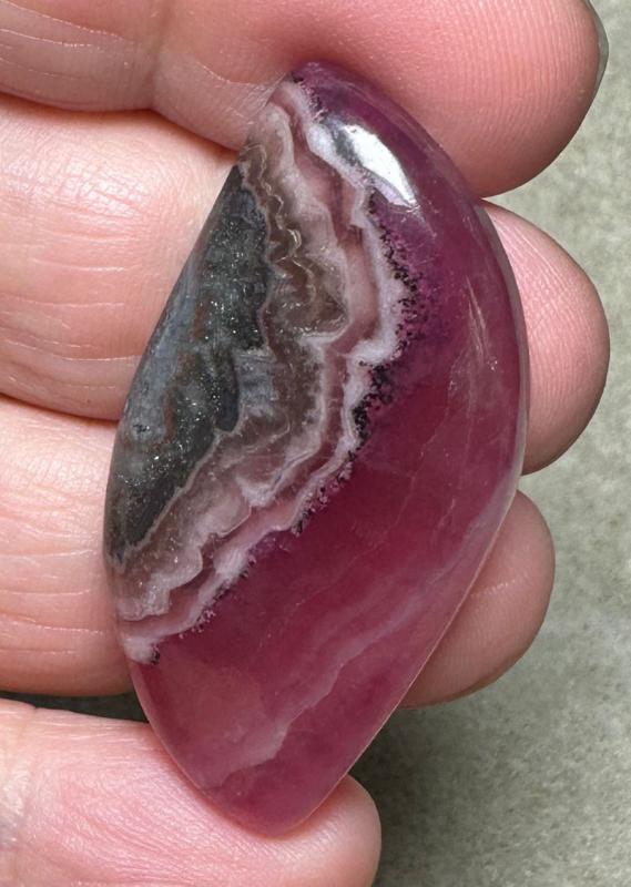 Freeform 43x21mm Cobalt Calcite with Dolomite Cabochon 43