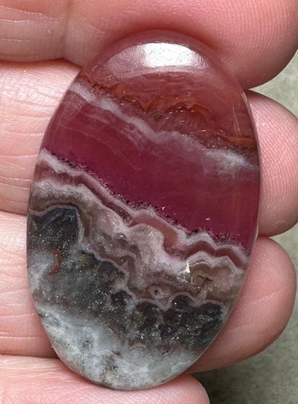 Oval 36x23mm Cobalt Calcite with Dolomite Cabochon 44
