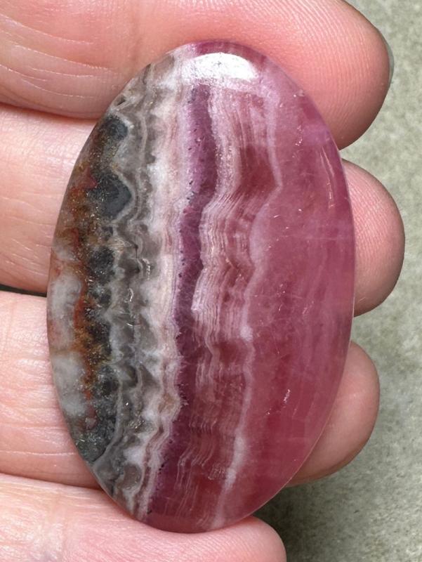 Oval 45x27mm Cobalt Calcite with Dolomite Cabochon 55