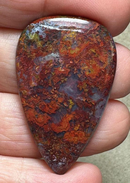 Teardrop 42x26mm Hungarian Agate Cabochon 02