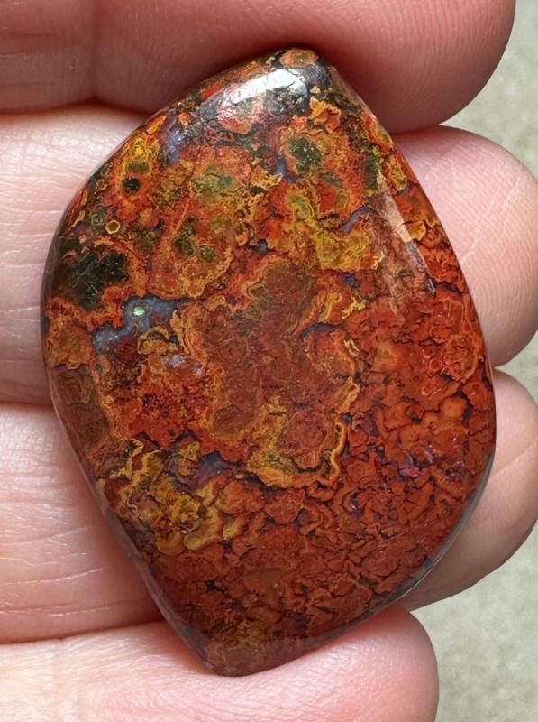 Freeform 35x26mm Hungarian Agate Cabochon 06