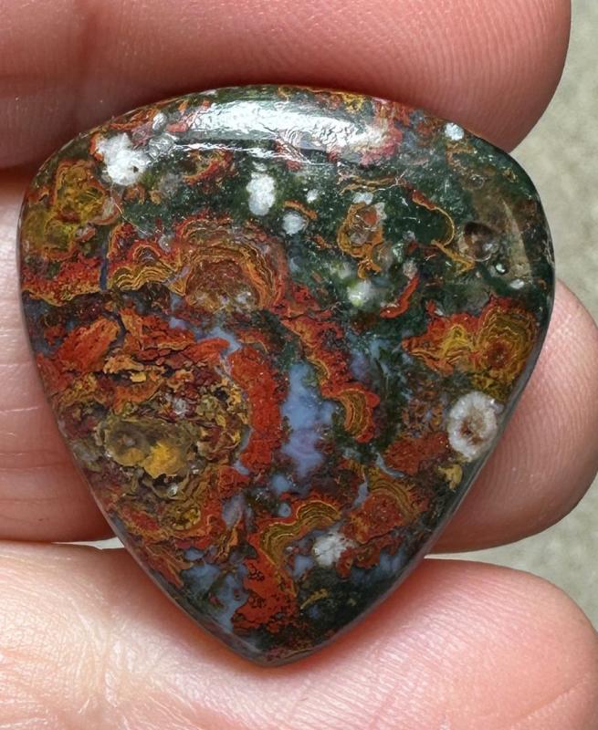 Teardrop 26x24mm Hungarian Agate Cabochon 09