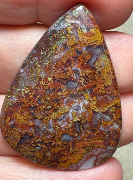 Teardrop 41x30mm Hungarian Agate Cabochon 12