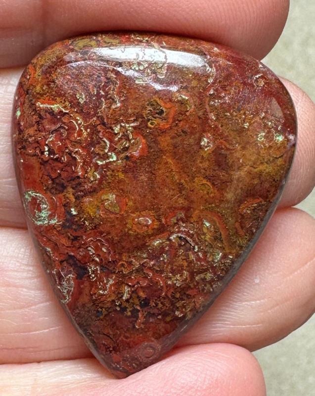 Teardrop 33x27mm Hungarian Agate Cabochon 30