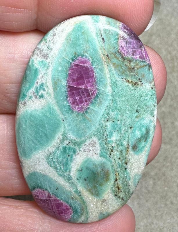Oval 46x29mm Ruby Fuchsite Cabochon 33