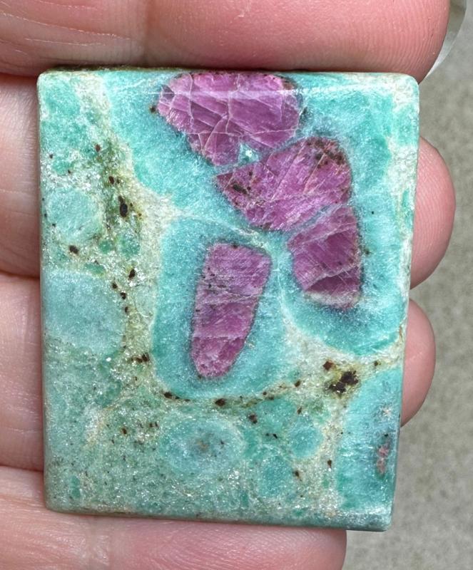 Rectangle 38x30mm Ruby Fuchsite Cabochon 40