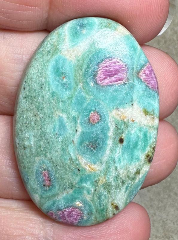 Oval 41x28mm Ruby Fuchsite Cabochon 41