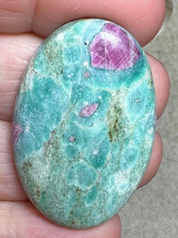Oval 40x26mm Ruby Fuchsite Cabochon 42