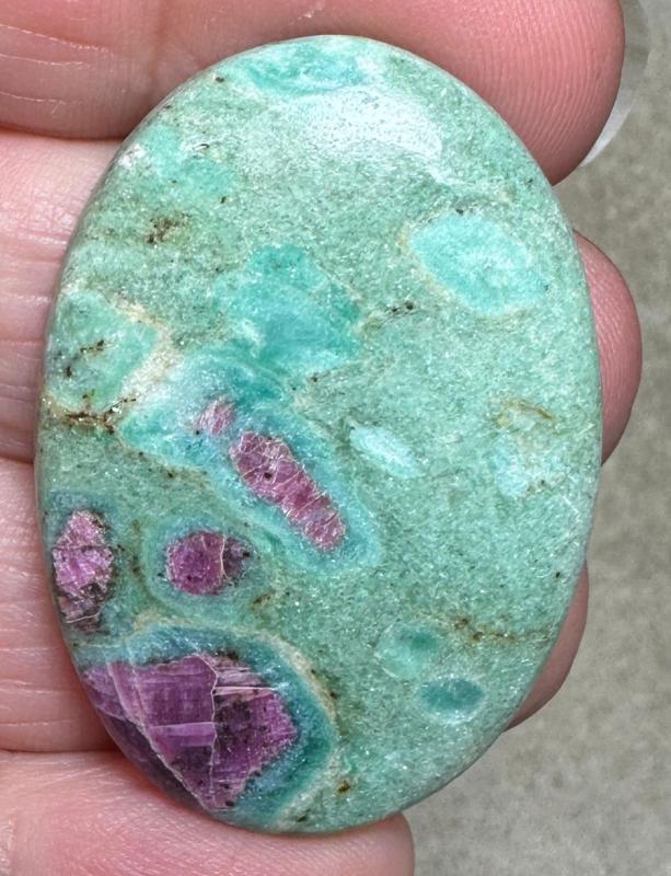Oval 39x28mm Ruby Fuchsite Cabochon 44