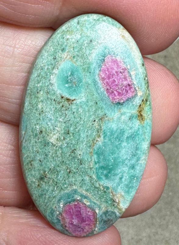 Oval 38x23mm Ruby Fuchsite Cabochon 48