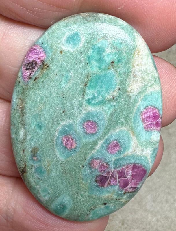 Oval 43x30mm Ruby Fuchsite Cabochon 50