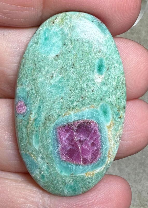 Oval 43x26mm Ruby Fuchsite Cabochon 51