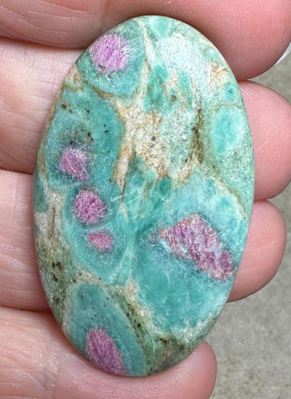 Oval 44x27mm Ruby Fuchsite Cabochon 52