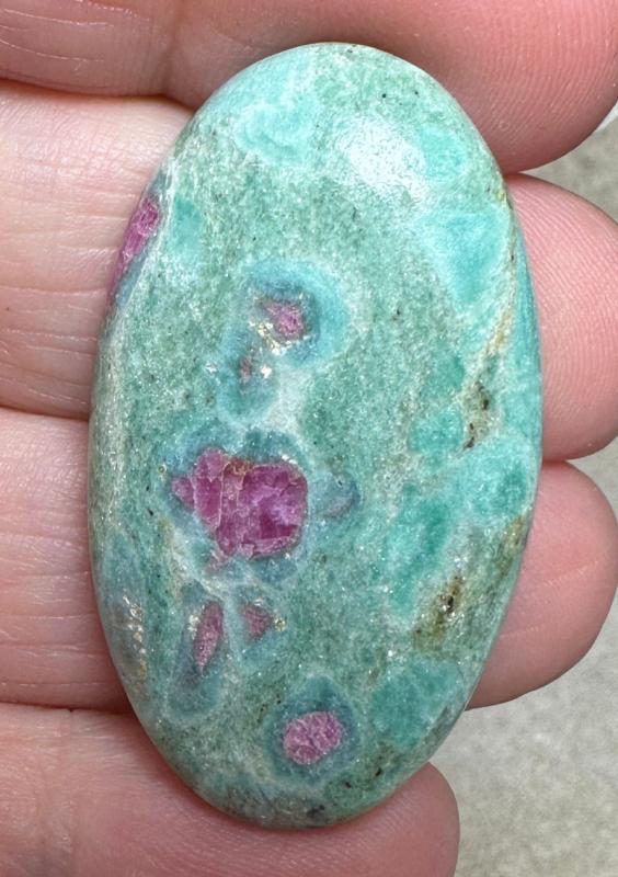 Oval 40x22mm Ruby Fuchsite Cabochon 54