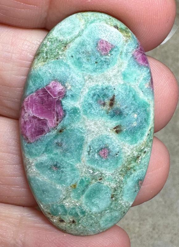 Oval 42x25mm Ruby Fuchsite Cabochon 57