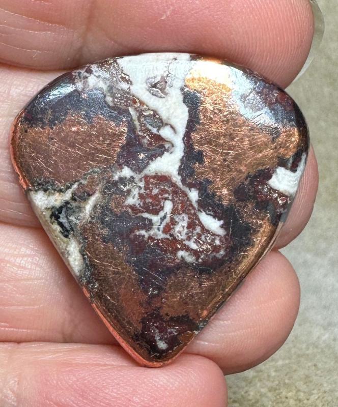 Teardrop 32x30mm Native Copper in Dolomite Cabochon 17