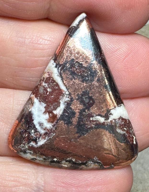 Freeform 35x29mm Native Copper in Dolomite Cabochon 19
