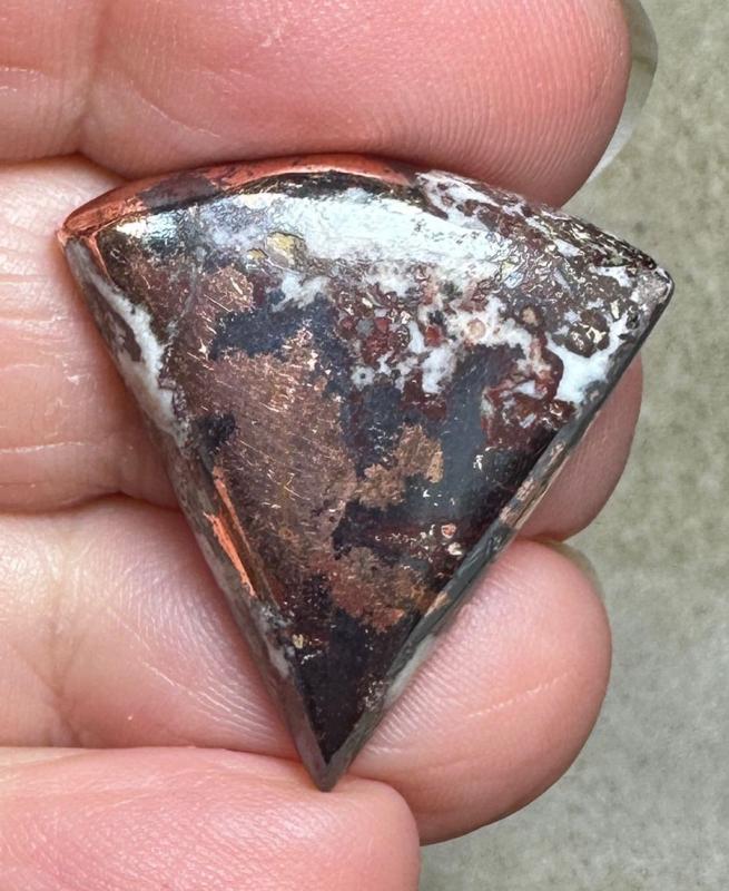Freeform 27x26mm Native Copper in Dolomite Cabochon 20