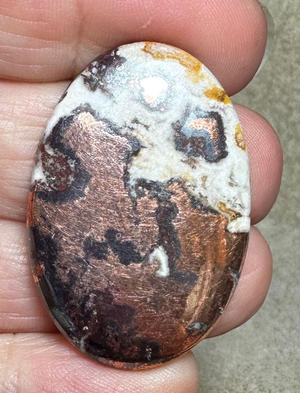 Oval 37x25mm Native Copper in Dolomite Cabochon 26