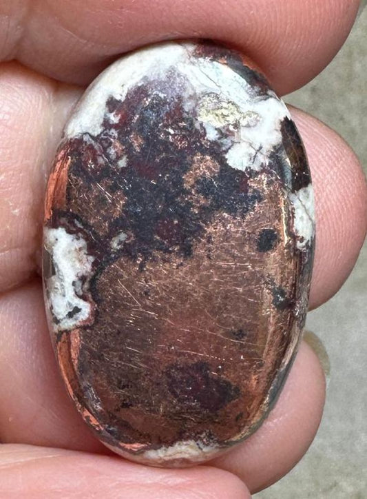 Oval 29x18mm Native Copper in Dolomite Cabochon 28