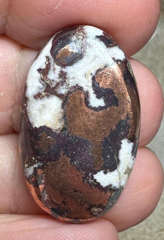 Oval 30x18mm Native Copper in Dolomite Cabochon 31