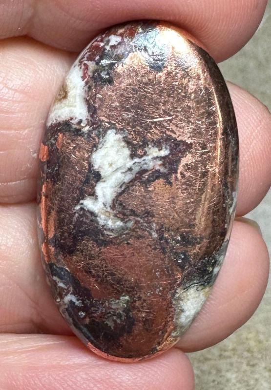 Oval 34x20mm Native Copper in Dolomite Cabochon 35