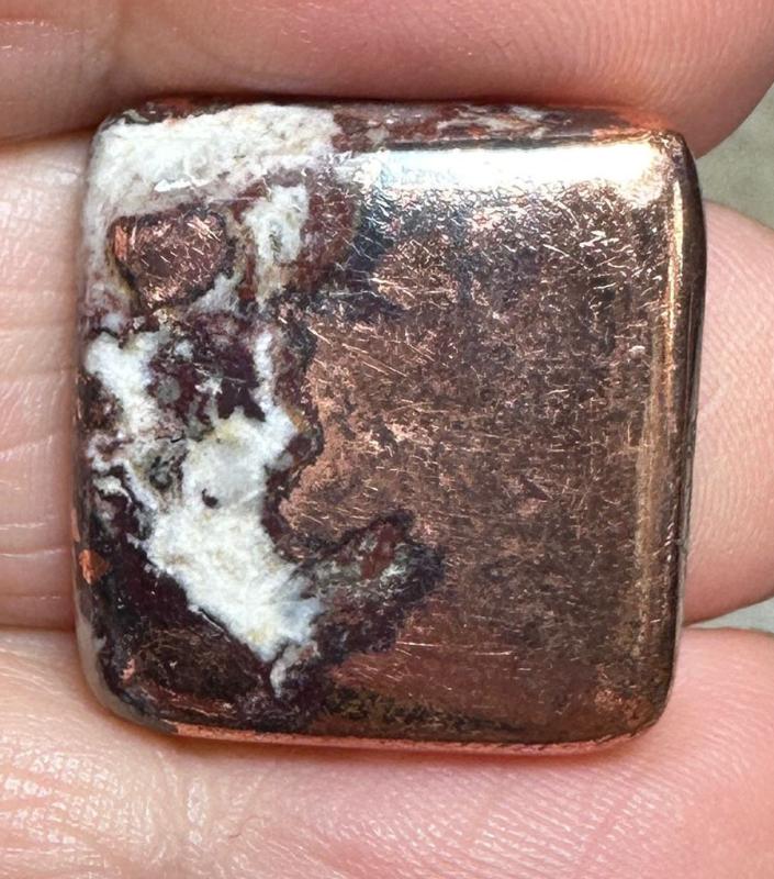 Square 21x21mm Native Copper in Dolomite Cabochon 36