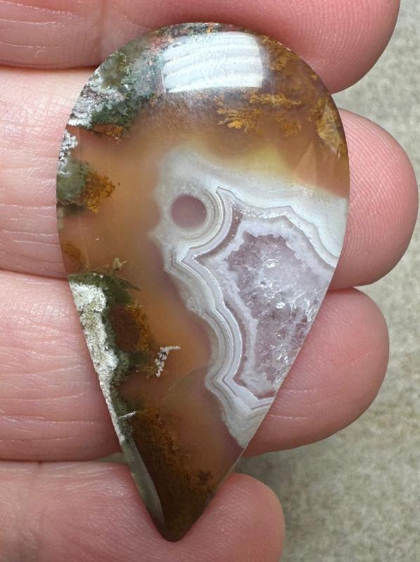 Teardrop 41x22mm Ternate Agate Cabochon 07