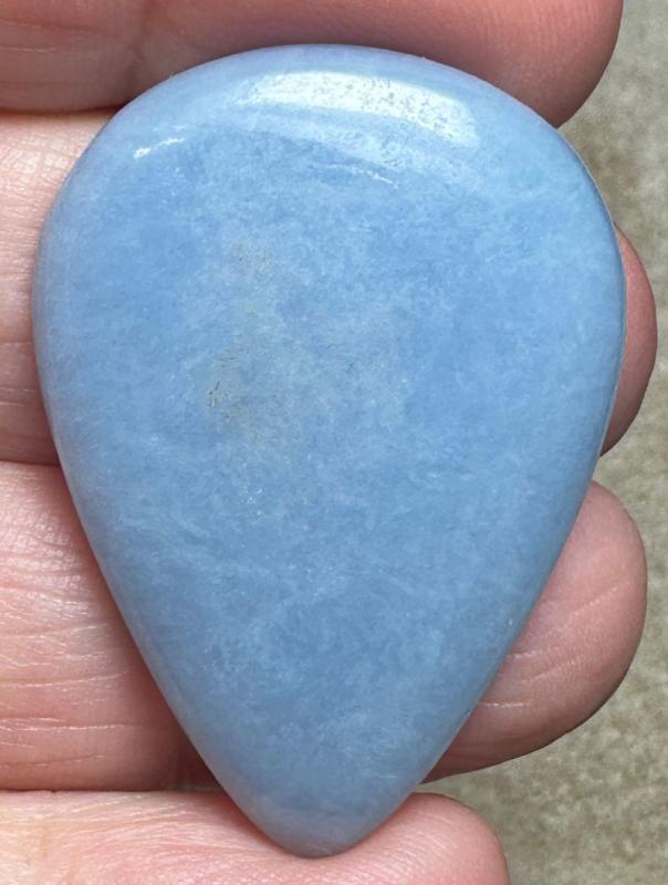 Teardrop 38x28mm Angelite Cabochon 17