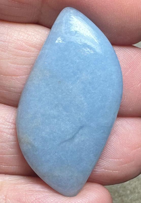 Freeform 36x19mm Angelite Cabochon 35