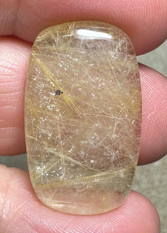 Freeform 27x16mm Rutilated Quartz Cabochon 13