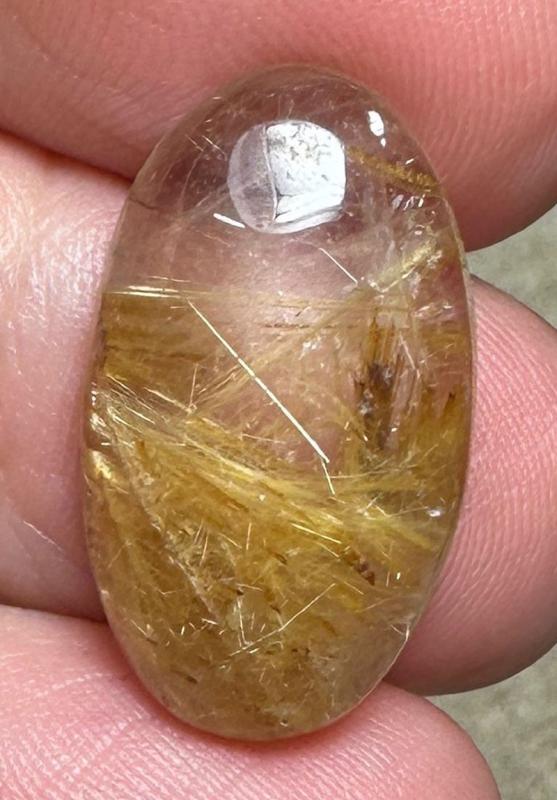 Oval 23x13mm Rutilated Quartz Cabochon 17