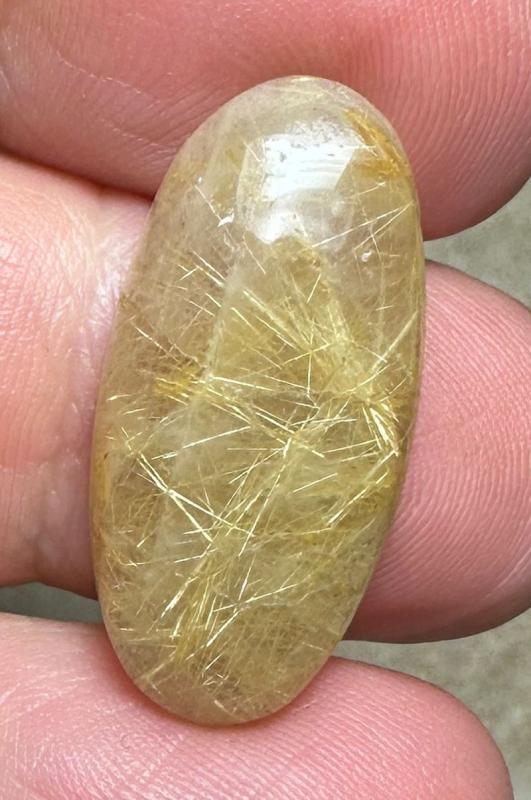 Oval 26x12mm Rutilated Quartz Cabochon 20