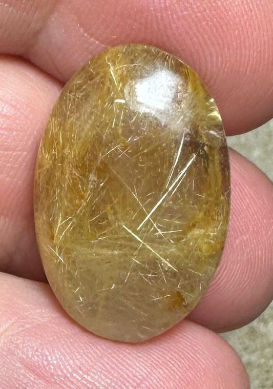 Oval 23x15mm Rutilated Quartz Cabochon 21
