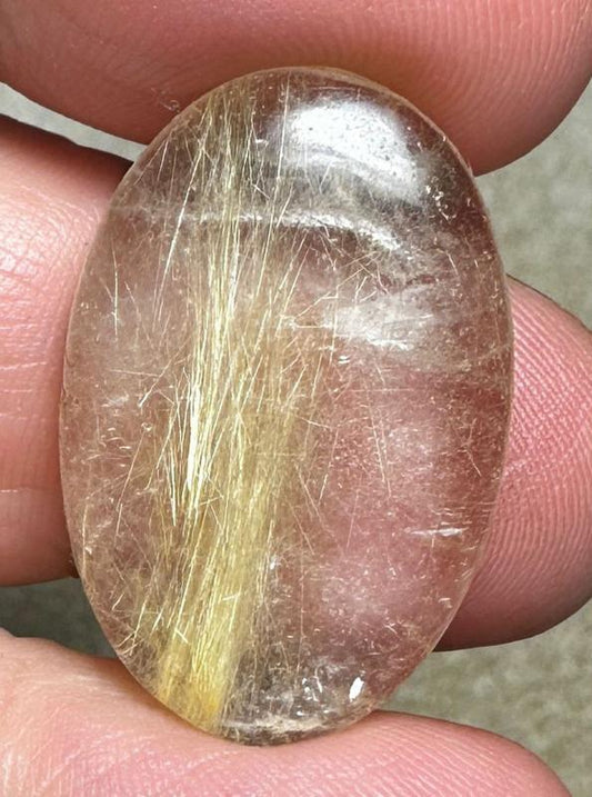 Oval 27x17mm Rutilated Quartz Cabochon 28