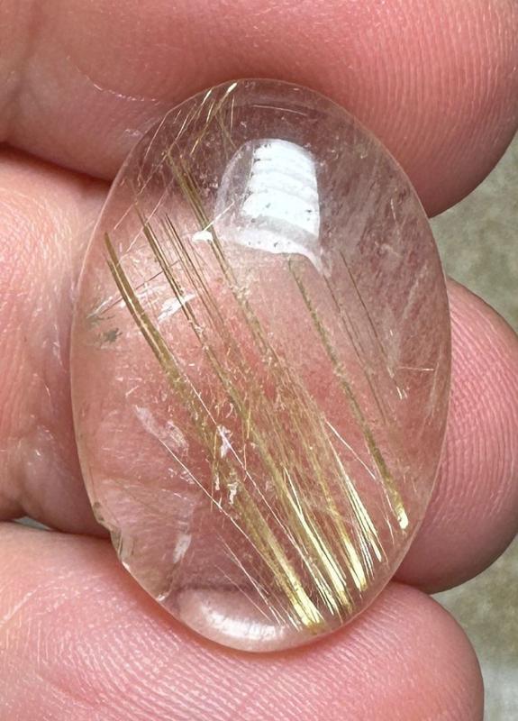 Oval 25x17mm Rutilated Quartz Cabochon 29