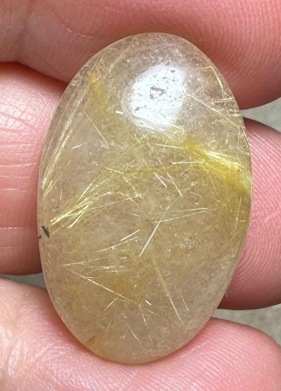 Oval 26x16mm Rutilated Quartz Cabochon 30