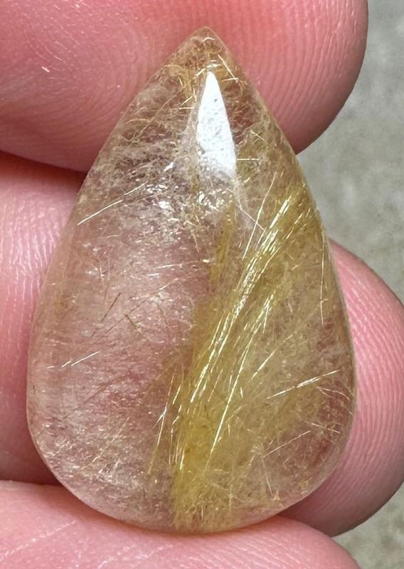 Teardrop 23x15mm Rutilated Quartz Cabochon 31