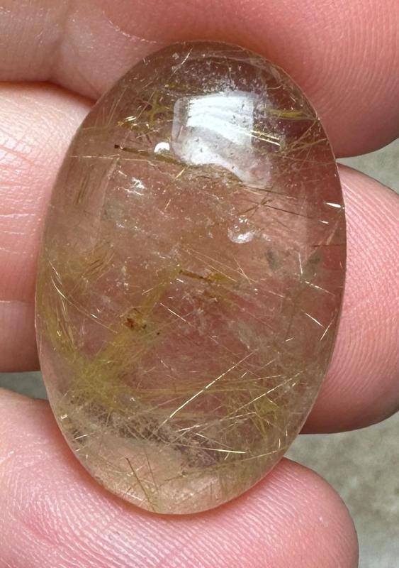 Oval 26x17mm Rutilated Quartz Cabochon 34