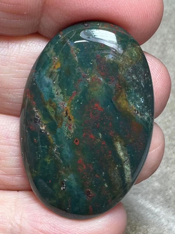 Oval 39x25mm Indian Bloodstone Cabochon 19