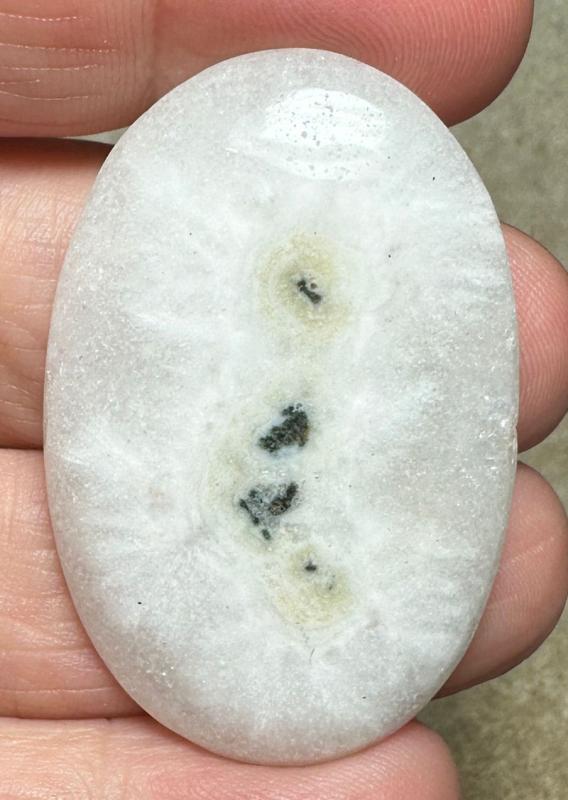Oval 43x28mm Solar Moss Quartz Cabochon 42