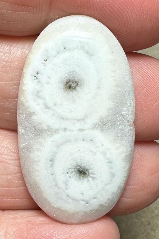 Oval 37x20mm Solar Moss Quartz Cabochon 49